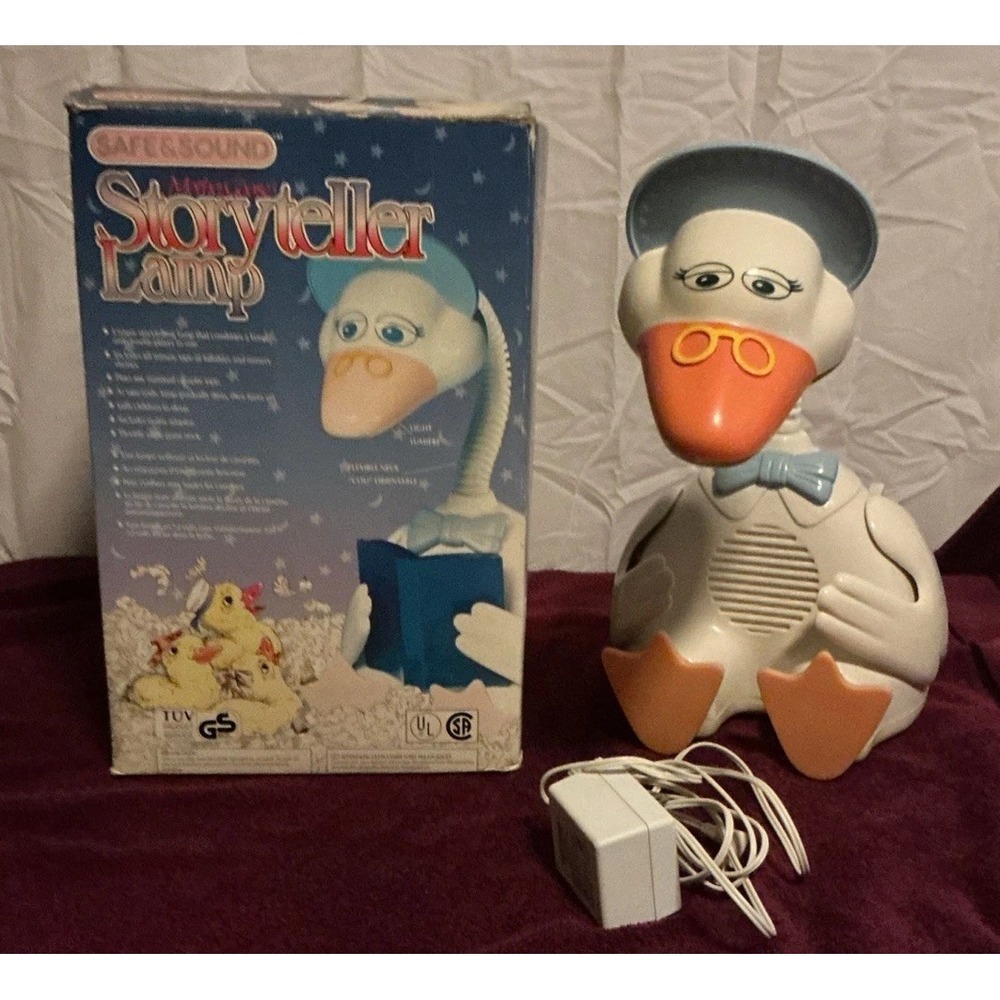 Vintage 1992 Safe & Sound Mother Goose Storyteller Lamp Light, Works